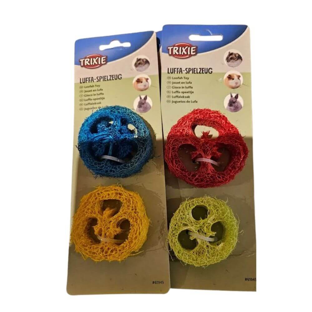 Trixie Set Of Luffa Toys Natural Plant Product
