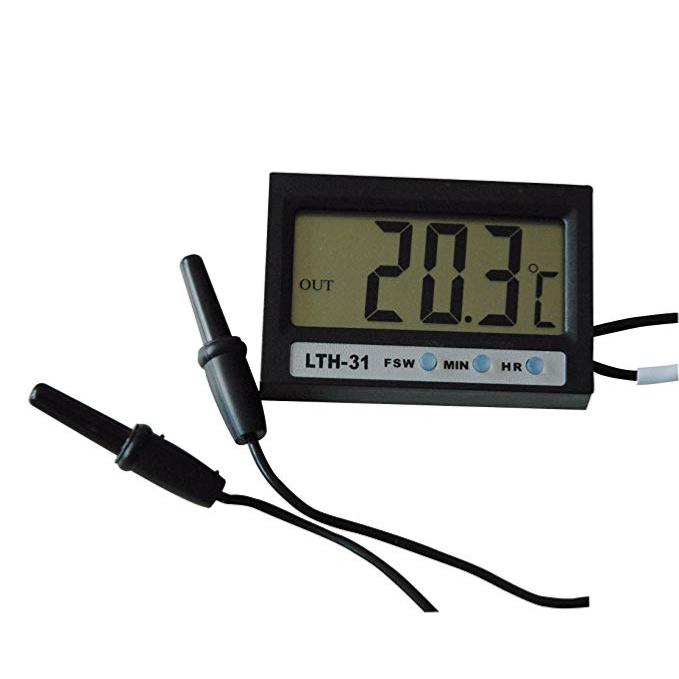 Lucky Reptile Digital Thermometer Deluxe | Dual Probe Terrarium Thermometer