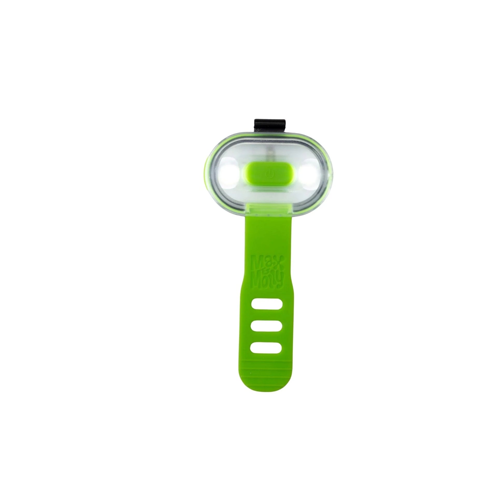 Green Dog Walking Light on a white background