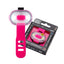 Pink pet safety light with packaging on a white background