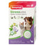 Beaphar StressLess Herbal Calming Tablets for cats and dogs, 20x pack, featuring a white box with orange, pink, green, and purple accents, showing a cat and a dog illustration.