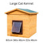 Wooden Cat Kennel | Flatpack | Cosy Outdoor Shelter with Flap