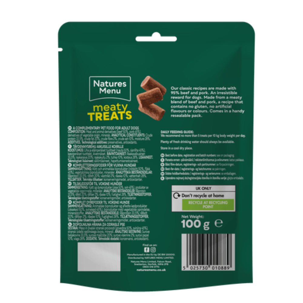 Natures Menu Dog Treat Beef 100g