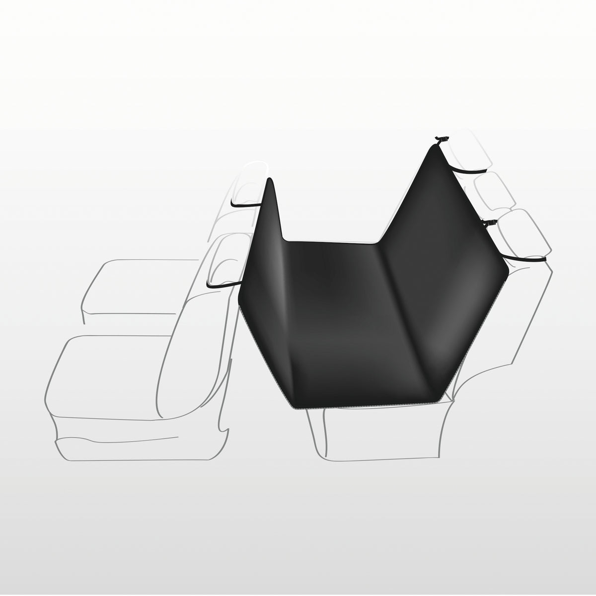 Trixie Car Travel Hammock Cover | Dog Back Seat Protector with Belt Slits & Reflective Elements