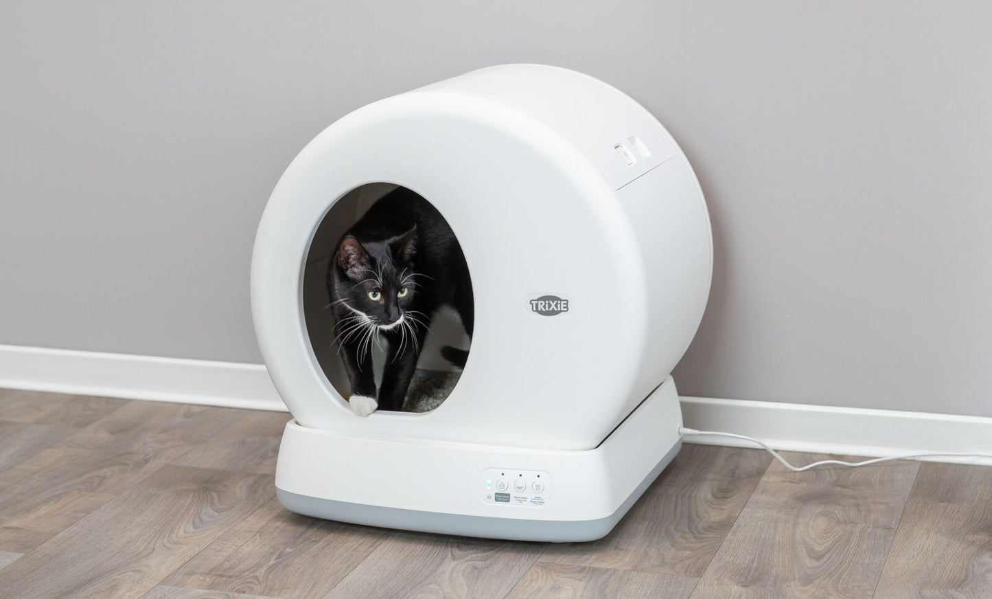 Trixie Automatic Self-Cleaning Cat Litter Box Robot with Safety Sensor