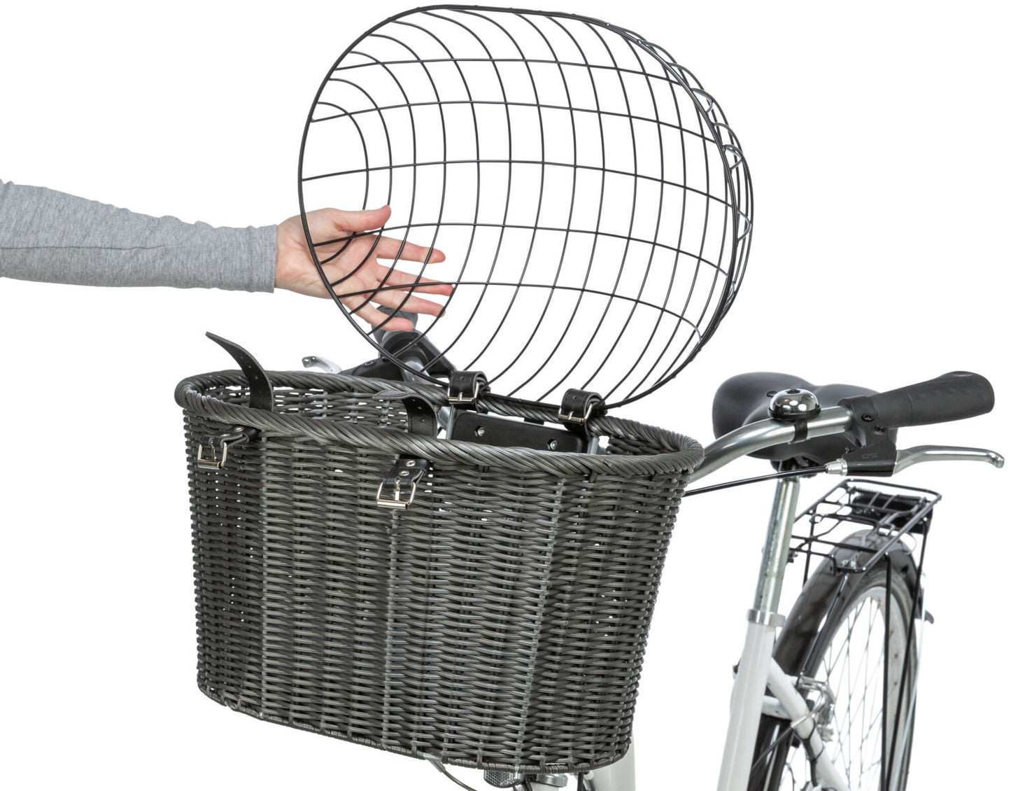 TRIXIE Polyrattan Front Dog Bike Basket - Replacement Holder Also Available.