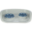 Trixie Plastic Dinner Tray - NonSlip Feeding Station with Splash Guard & 2 Removable Bowls (Small Dogs & Cats)