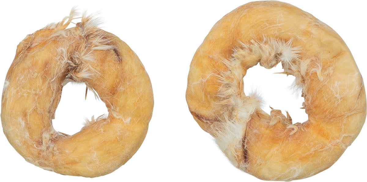 Trixie Rabbit Skin & Chicken Chewing Rings | 100g Dog Treats