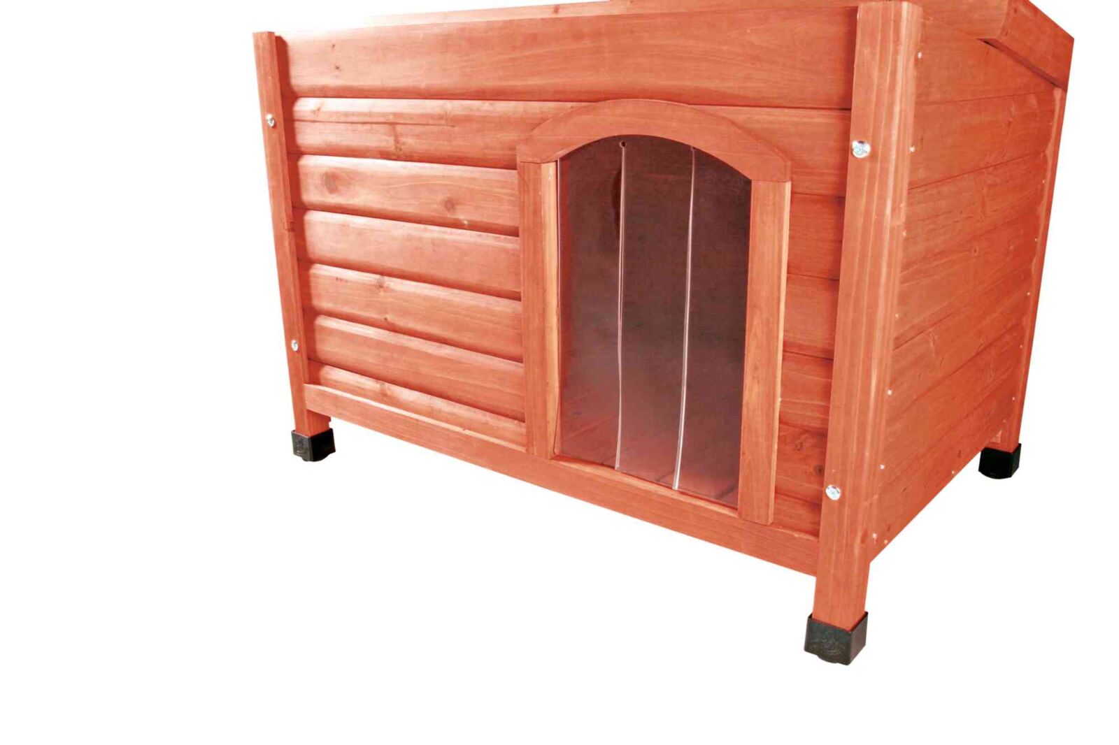 Wooden pet house on a white background
