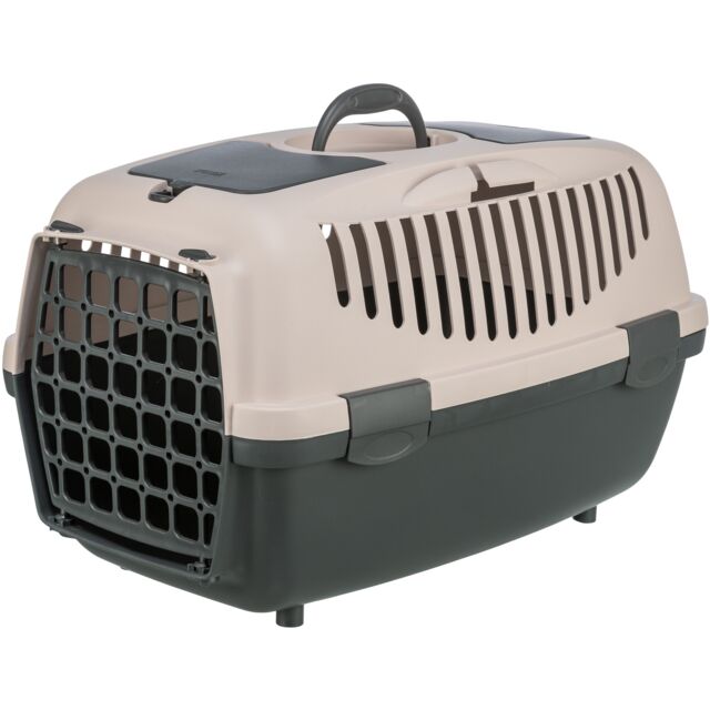 Trixie | Small Pet, Puppy & Kitten Transport Box | XS Capri 1 - Dark Grey & Light Grey