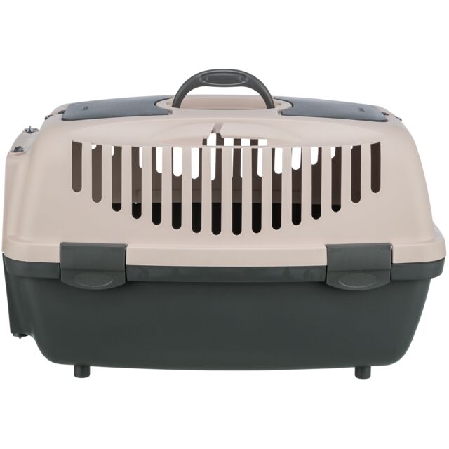 Trixie | Small Pet, Puppy & Kitten Transport Box | XS Capri 1 - Dark Grey & Light Grey