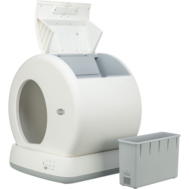 Trixie Automatic Self-Cleaning Cat Litter Box Robot with Safety Sensor