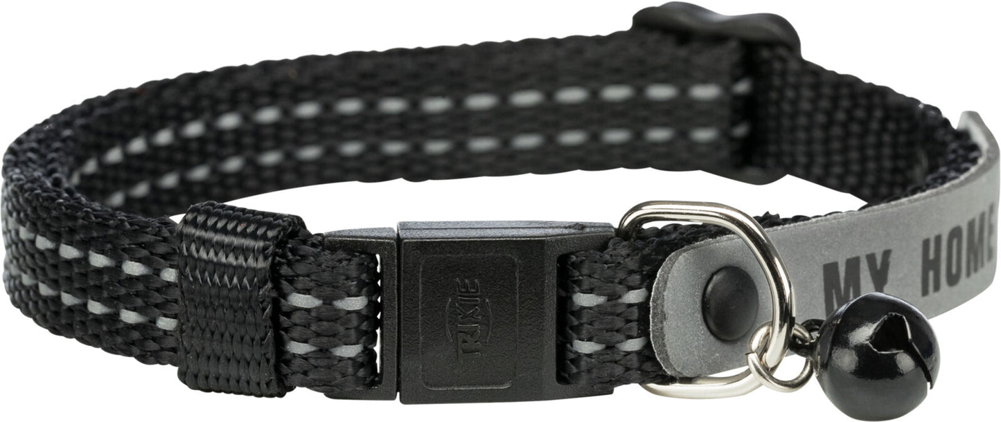 Trixie | Cat Collar With Address Tag | Reflective Nylon