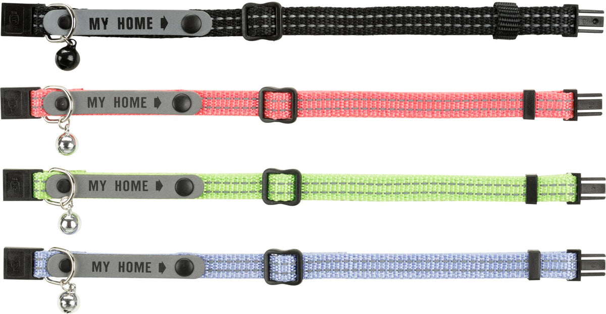 Trixie | Cat Collar With Address Tag | Reflective Nylon