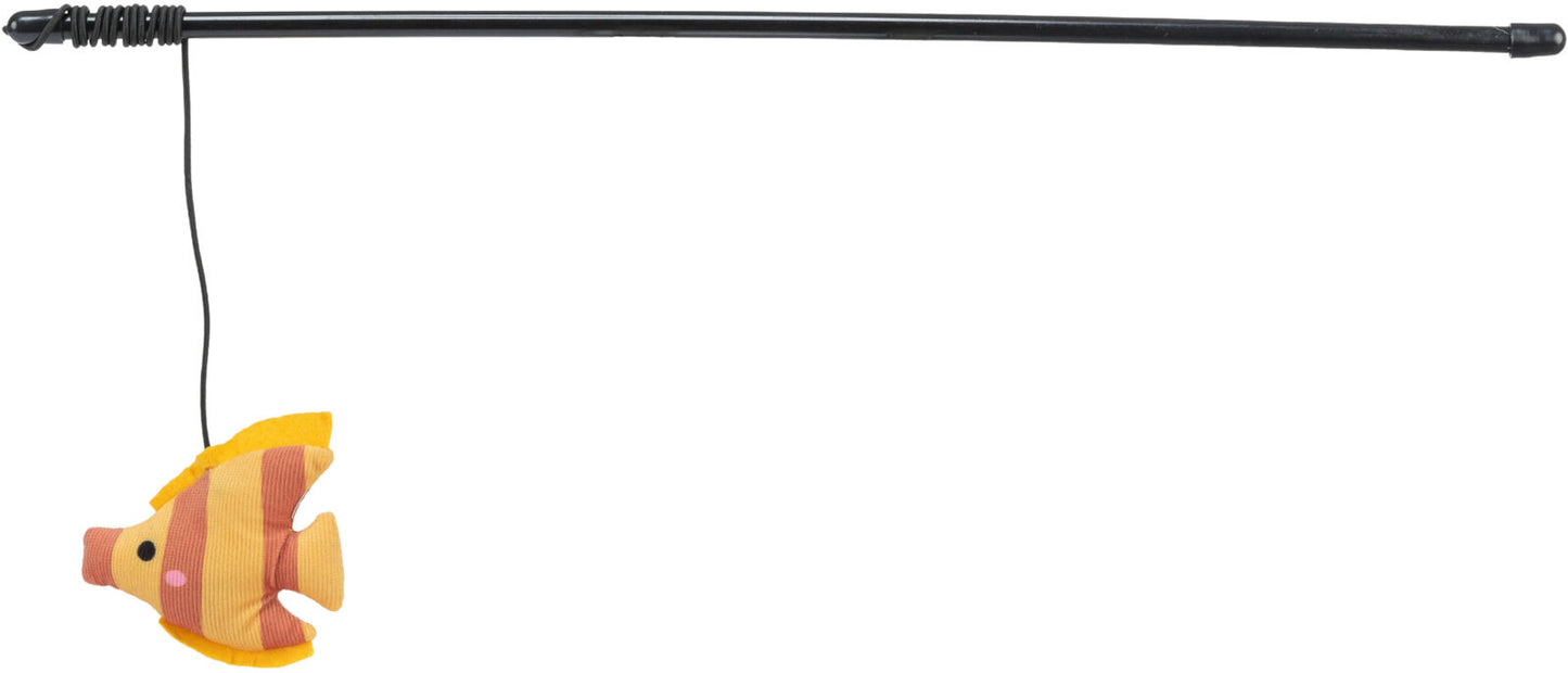 Trixie Cat Playing Rod with Soft Fish Toy