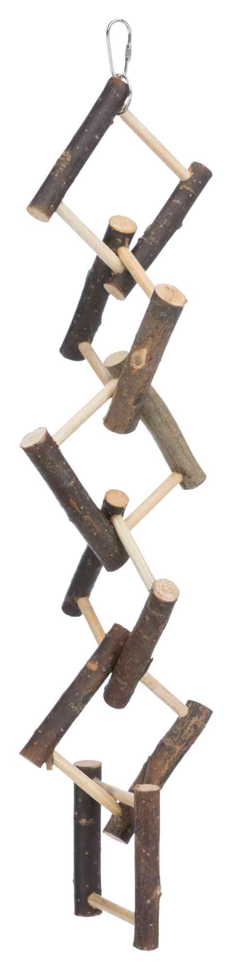 Trixie Natural Living Hanging Ladder - 12 Rung, 58cm - Bird Toy for Canaries & Budgies