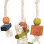 Trixie Wooden, Rope & Leather Colourful Bird Activity Toy