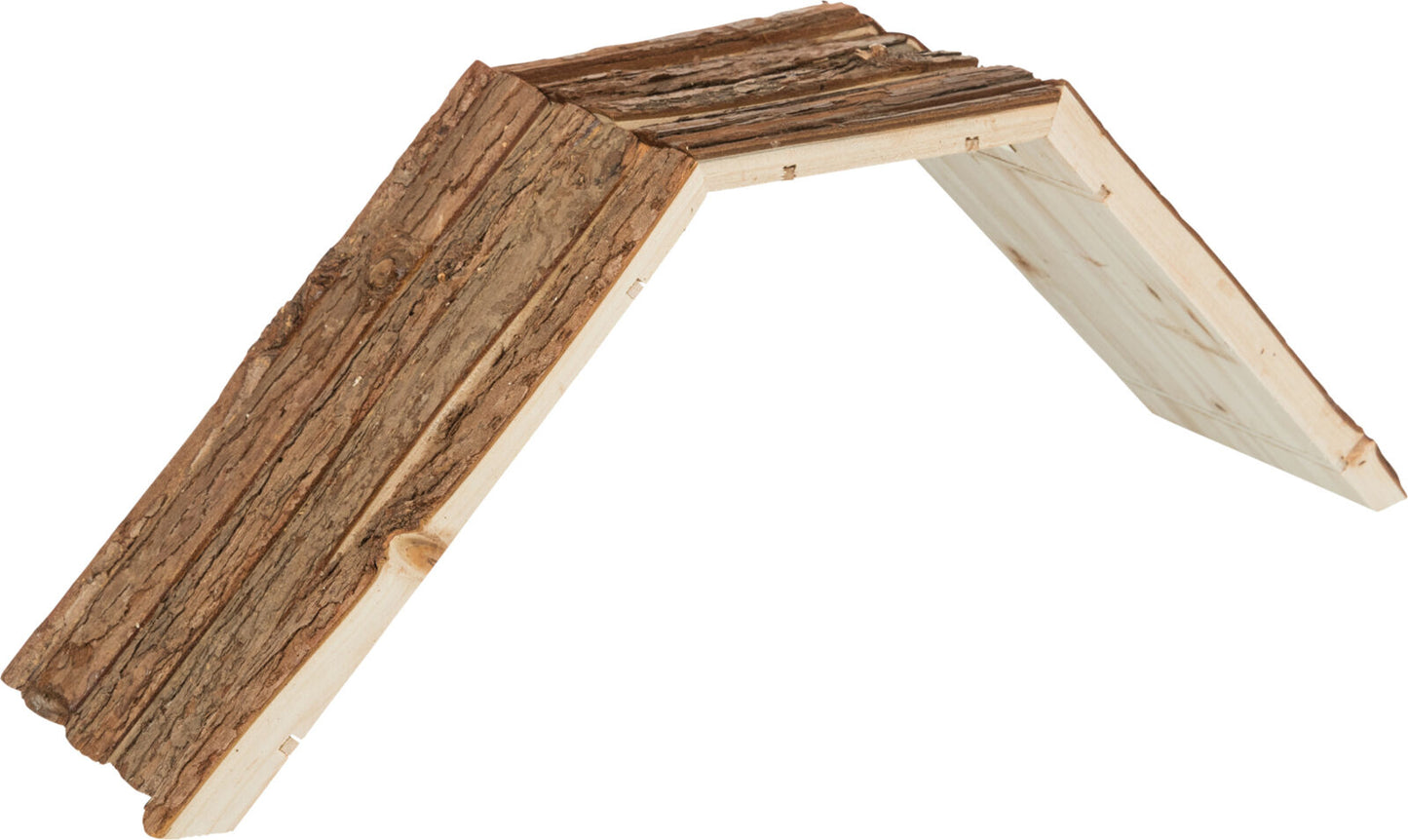 Natural Wood Cage Bridge 63cm | Resin-Free Small Pet Ramp | Ireland & UK