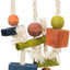 Trixie Wooden, Rope & Leather Colourful Bird Activity Toy