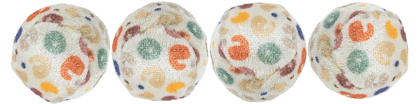 Trixie Set of Toy Balls with Leopard Print - Engaging Cat Play with Bells (4 Pcs)