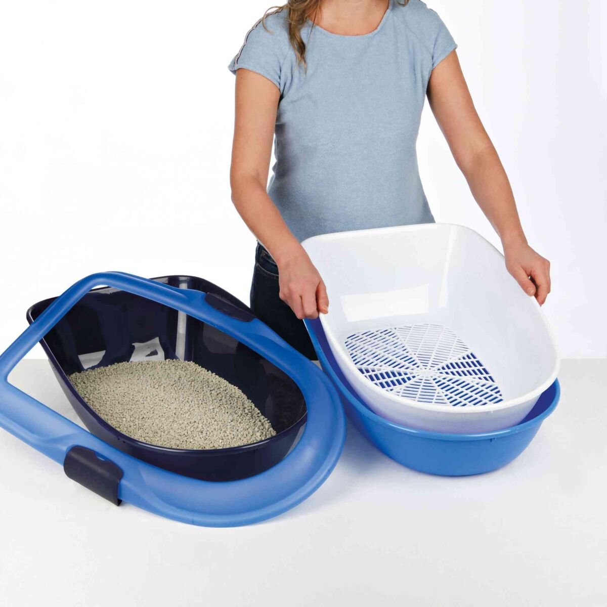 Trixie Berto Hygienic Waste Separating Cat Litter Tray with Rim