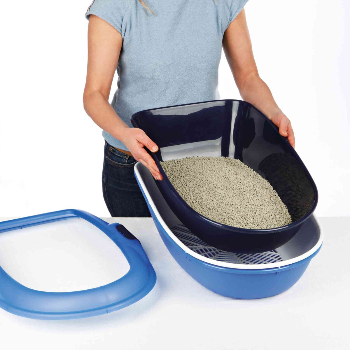 Trixie Berto Hygienic Waste Separating Cat Litter Tray with Rim
