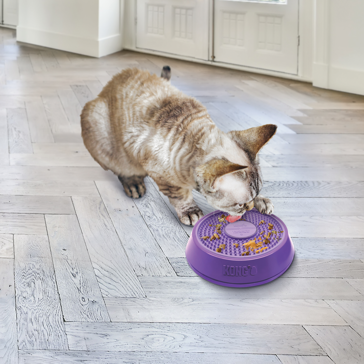 KONG Licks Spinz Bowl | Enrichment Food Puzzle Toy for Dogs & Cats