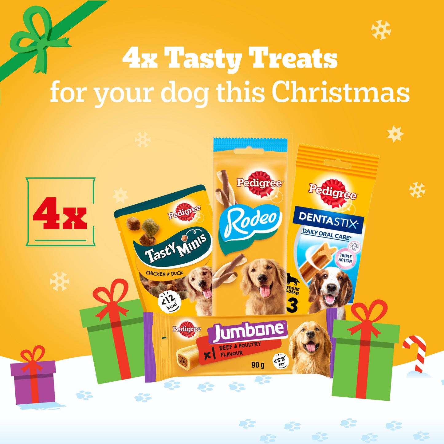 Pedigree Christmas Stocking | Festive Dog Treat Selection Gift Pack