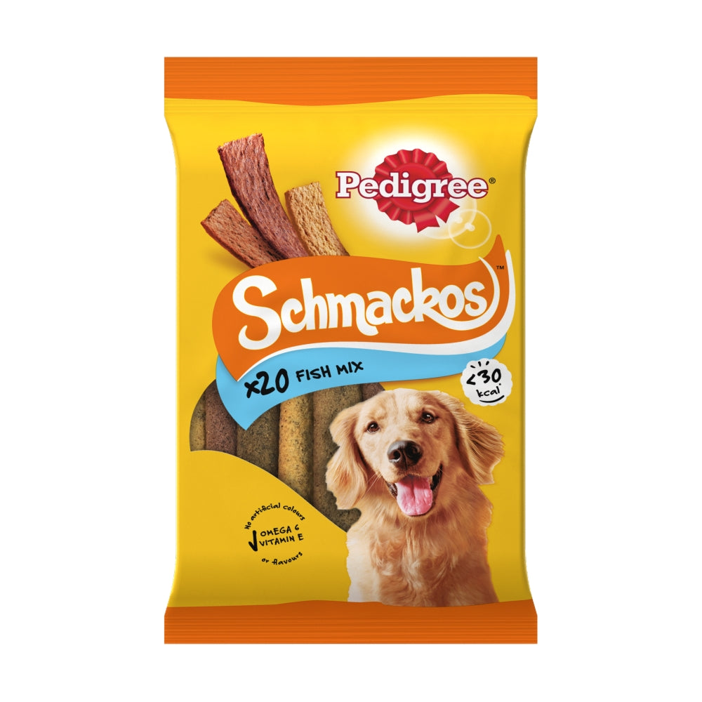 Pedigree Schmackos Fish Dog Treat Strips (20 Pack)