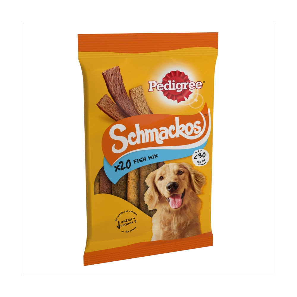 Pedigree Schmackos Fish Dog Treat Strips (20 Pack)