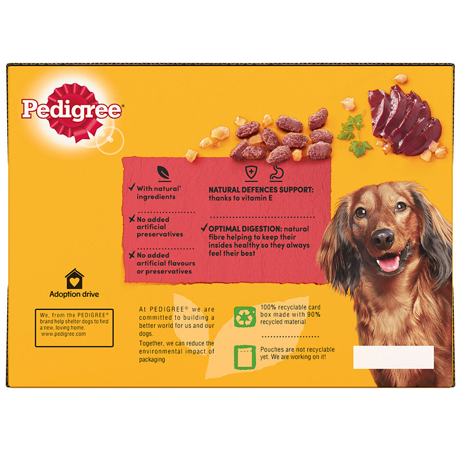 Pedigree Wet Dog Food Pouches (Senior) Variety In Jelly (12 X