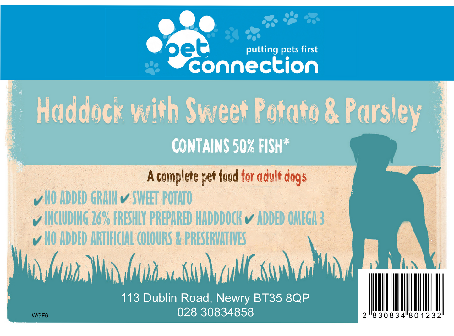 Haddock with Sweet Potato & Parsley | Hypoallergenic Dry Dog Food | Grain Free by Pet Connection
