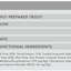 Nutritional label with ingredient breakdown and fish illustration