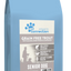Pet connection grain-free trout senior dog food package on a white background
