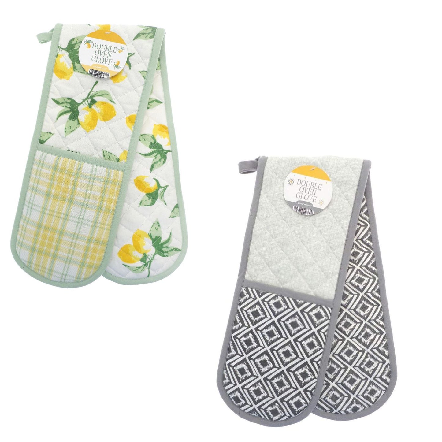Country Club Oven Gloves & Gauntlets | Geometric & Lemon Designs