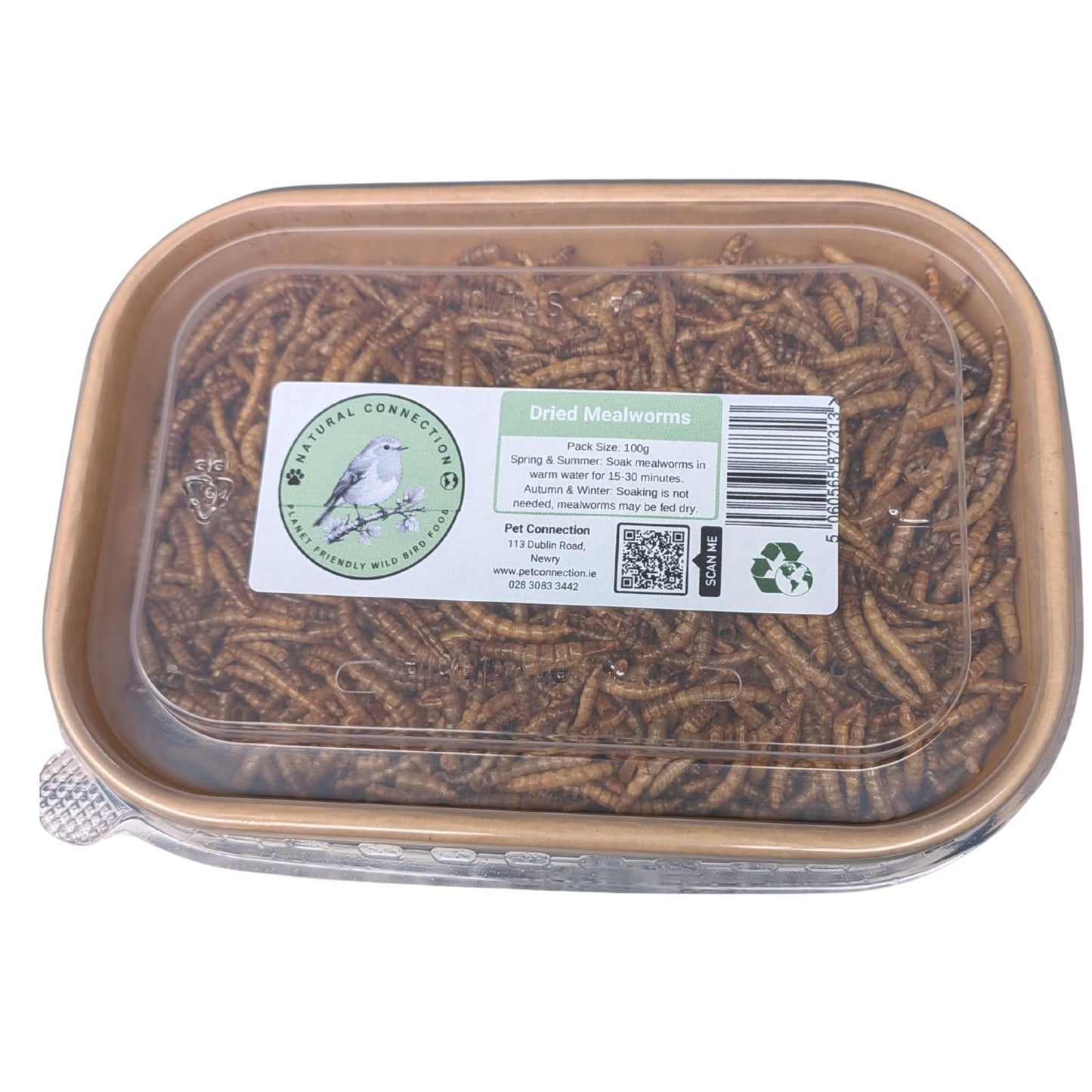 Pet Connection Dried Mealworms - Premium Wild Bird Food