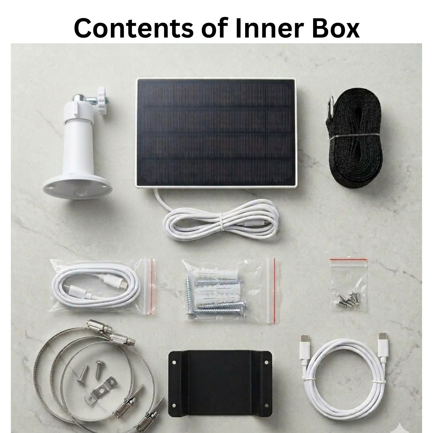 Contents of a bird nest box with camera