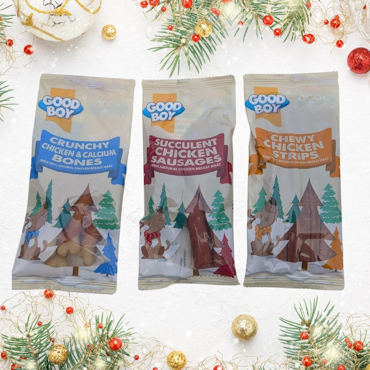 Good Boy Real Meat Christmas Dog Stocking | Treats & Toy