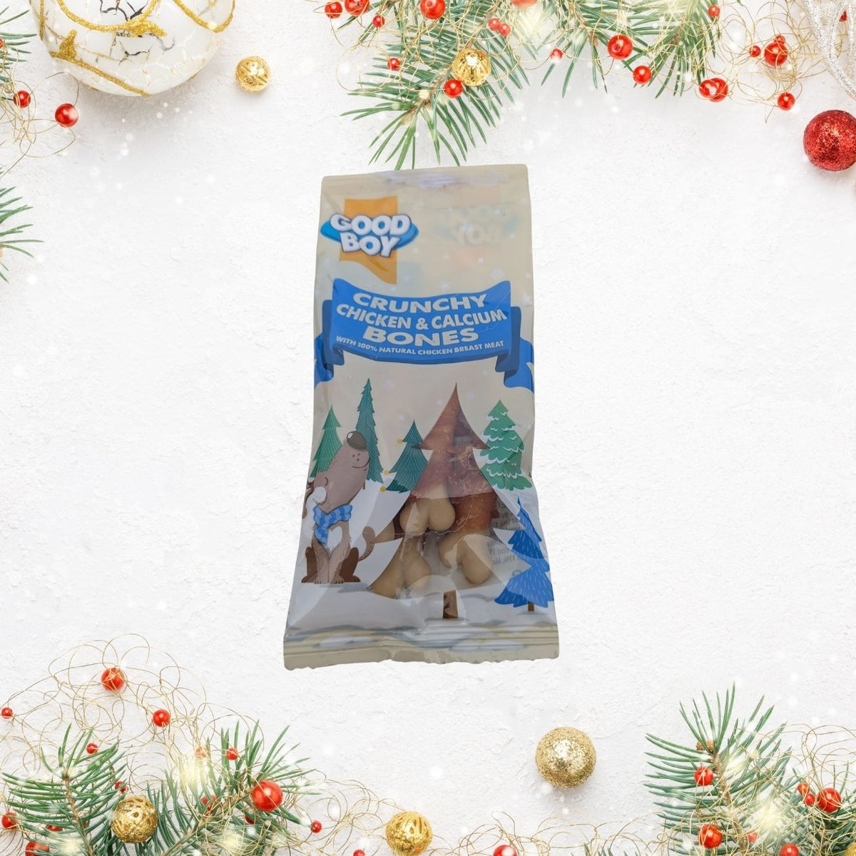 Good Boy Real Meat Christmas Dog Stocking | Treats & Toy