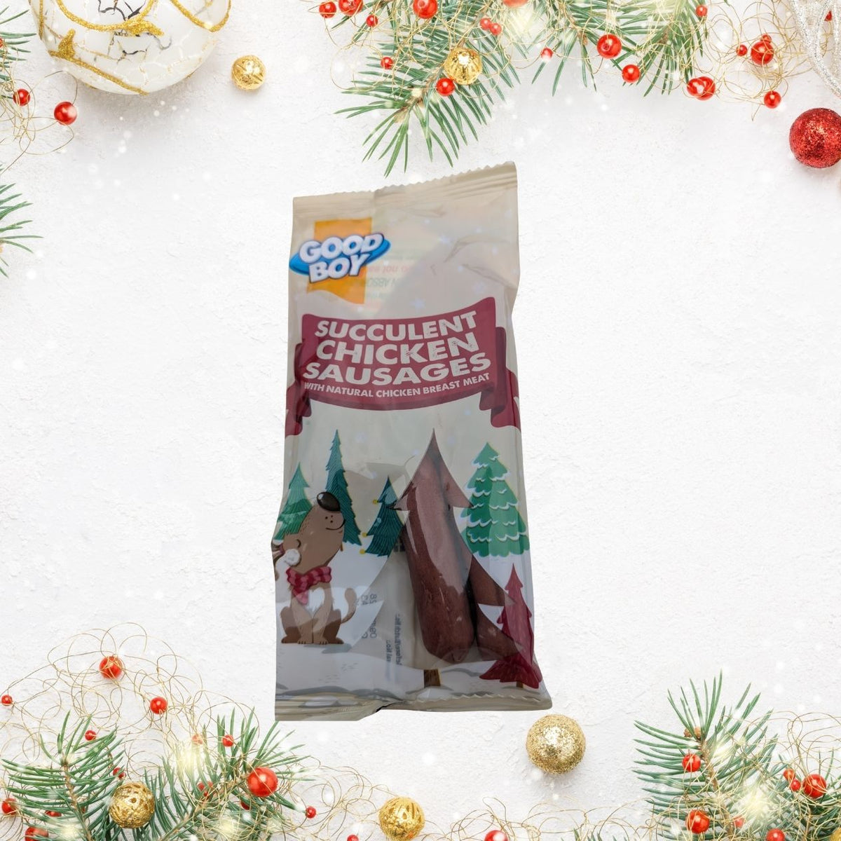 Good Boy Real Meat Christmas Dog Stocking | Treats & Toy