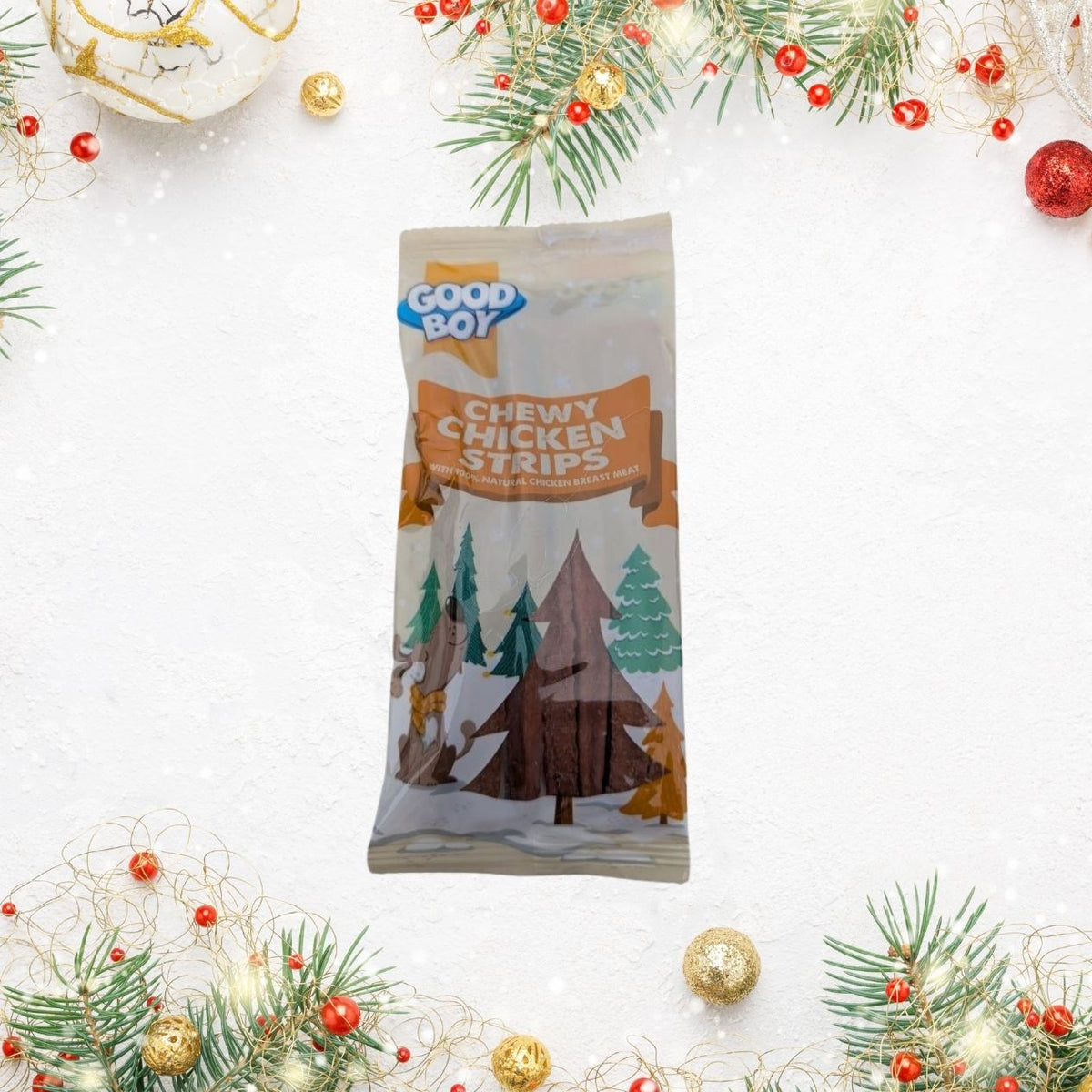 Good Boy Real Meat Christmas Dog Stocking | Treats & Toy