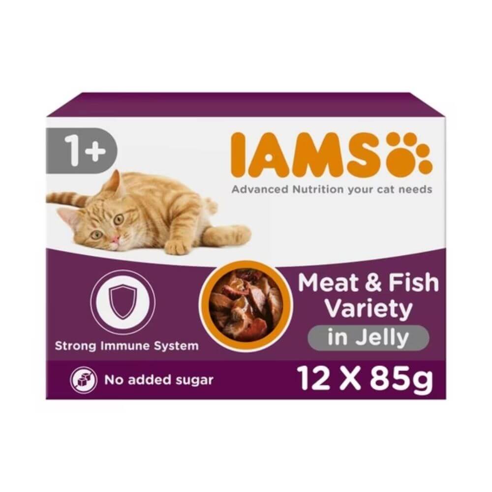Iams Cat Delights Land & Sea In Jelly 12pk