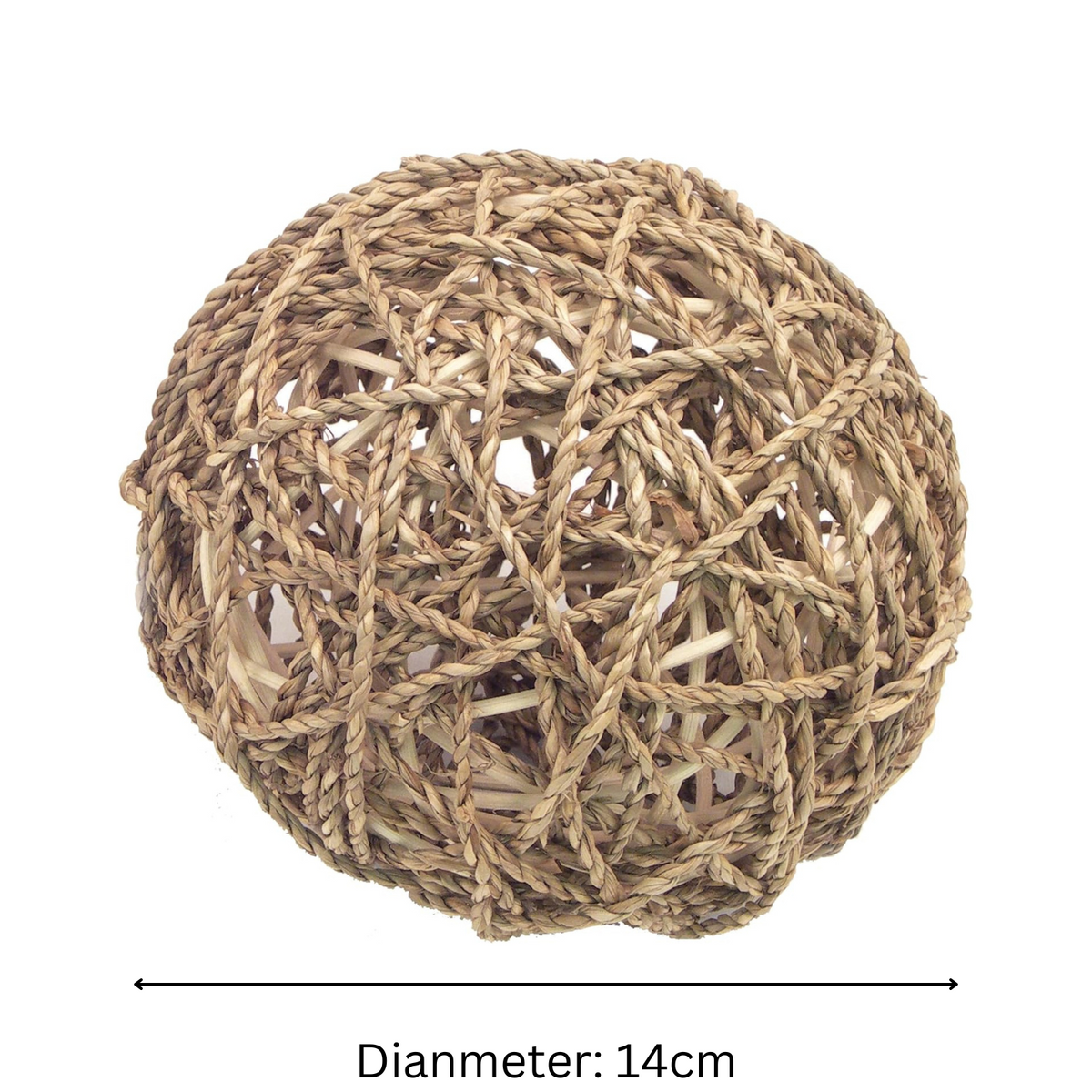 Rosewood Seagrass Fun Ball Large - Natural Chew Toy for Small Pets