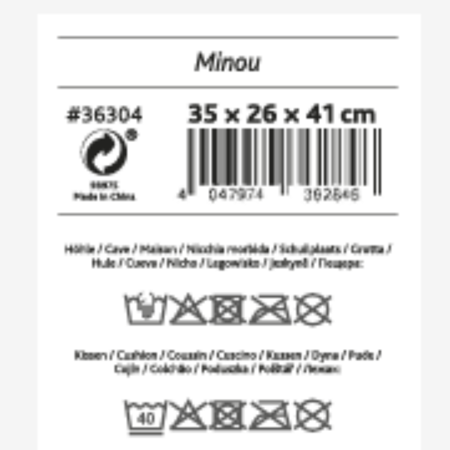 Trixie Minou Cat & Small Dog Bed Dark Blue/Blue 35x26x41cm | Cosy Pet Sleeping Retreat