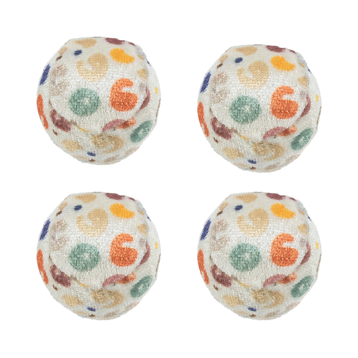 Trixie Set of Toy Balls with Leopard Print - Engaging Cat Play with Bells (4 Pcs)