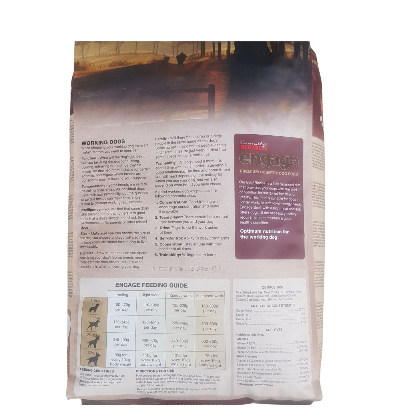 Red Mills Engage Beef Recipe | VAT Free Working Dog Food | 25% Protein (3kg & 15kg)