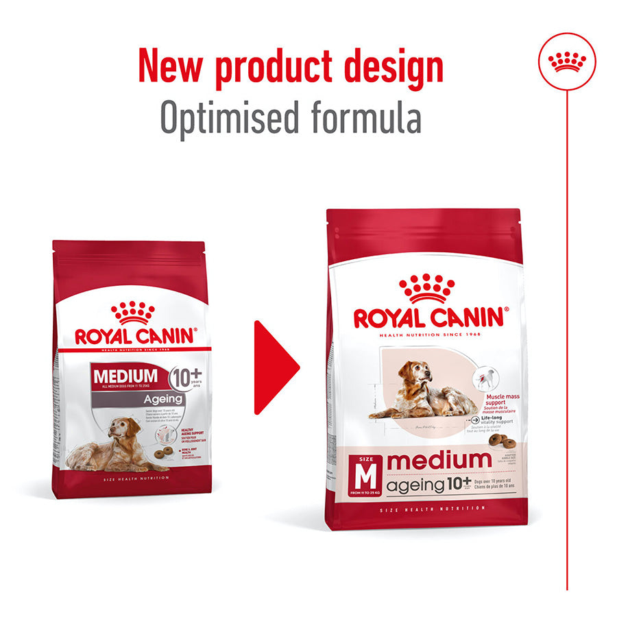 Royal Canin Medium Ageing 10+ 🐕 Size Health Nutrition Dry Dog Food