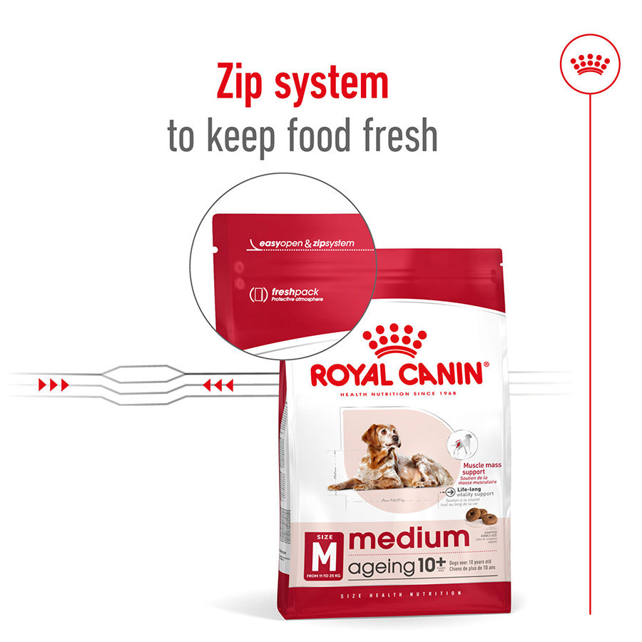 Royal Canin Medium Ageing 10+ 🐕 Size Health Nutrition Dry Dog Food