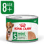 Royal Canin mini ageing dog food can for dogs up to 10 kg on a white background