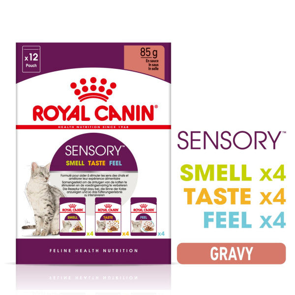 Royal Canin Sensory Multipack | Wet Cat Food Gravy Variety - 12 x 85g